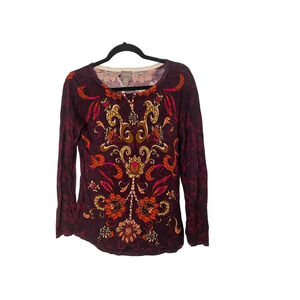 Chico’s Mixed Soiree Boatneck Pullover Sweater